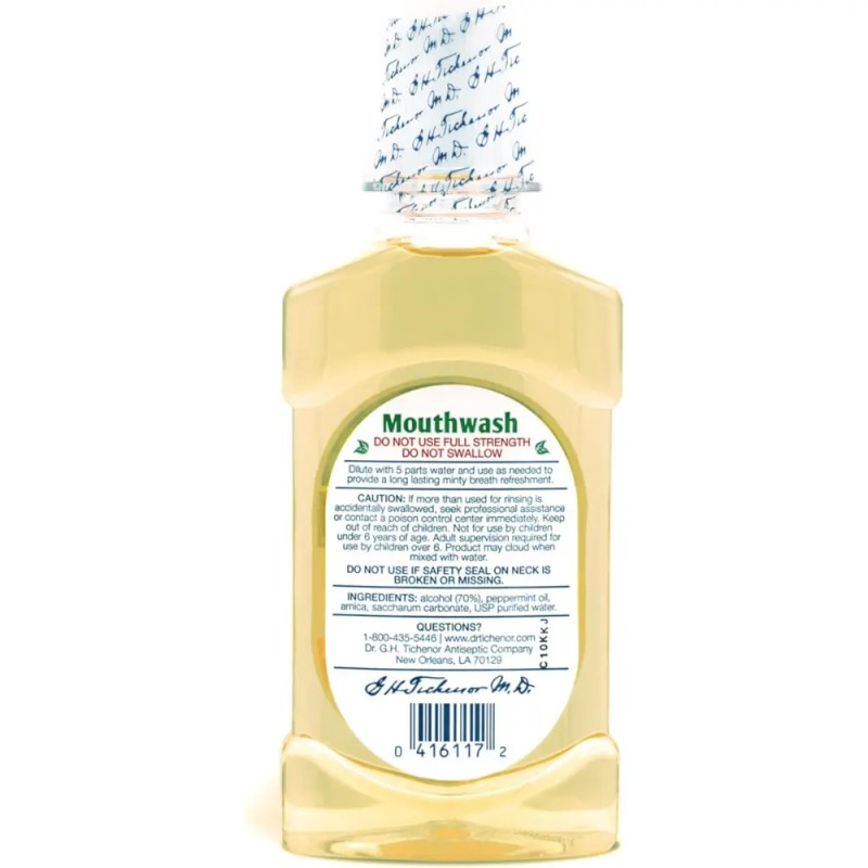 Dr. Tichenor's Peppermint Mouthwash, All Natural, Concentrate, 16 fl. oz.