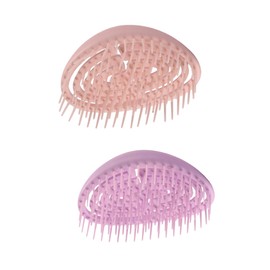Outanaya 2Pcs Hair Styling Massage Comb Comfortable Scalp Massager for Deep Cleaning Gentle Bristle Design Portable Hair Tool