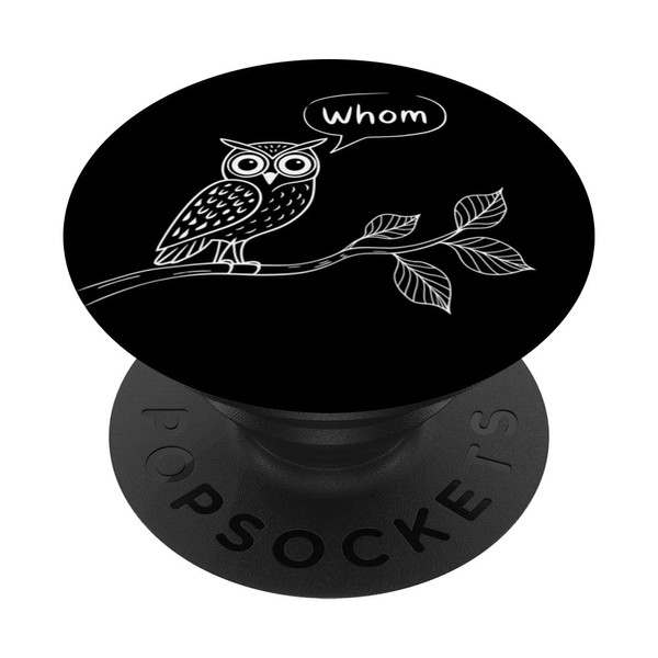 Grammatik Eule - Wem ? - Lustig PopSockets Klebender PopGrip