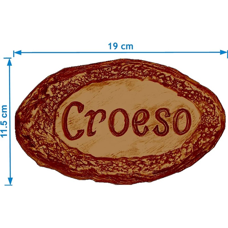 CROESO Garden Stone Plaque Mould Reusable ABS Mold for Concrete