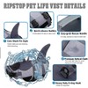 Large Dog Life Jacket Shark, Dog Swimming Safety Vest with