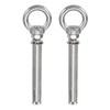 PATIKIL M8x100mm Concrete Eye Bolt, 2 Pcs 304 Stainless Steel Expansion Lifting Bolts Fastener Eye Ring Anchors Screw for Ceiling Concrete Wall Brick Masonry, Silver