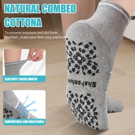 Shakoelun Non Slip Pilates Socks with Grips for Yoga, Barre, Grippy, Hospital, Ballet for Women with Arch Support.