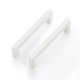 Ravinte 5 Pack 5 Inch Square Cabinet Handles - White Drawer Pulls for Kitchen, Cupboard, Cabinet Hardware