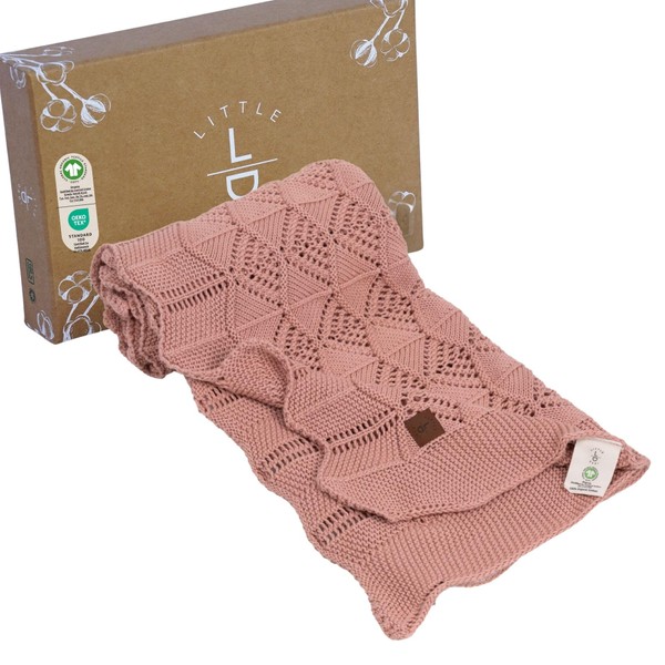 Little Dedi Emily Design 100% Organic Cotton Baby Blanket, 80