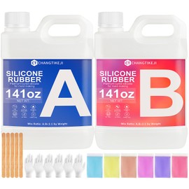 CHANGTIKEJI Silicone Mold Making Kit, 282oz 10A Elastic Liquid Silica Gel for Casting Resin molds and Candle & Soap Mold,Fast Cure Translucent Platinum Silicone Rubber