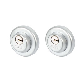 AYR 10306 Door Handles and Locks Close System on Rosette Handles, Matte Chrome, 51 mm Diameter