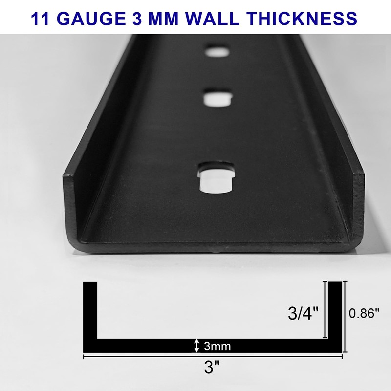 ICITYWALL 2 Pack 24”L x 3”W C Channel Steel Support,