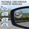 LivTee Blind Spot Mirror, 2" Round HD Glass Frameless Convex