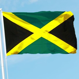 YUGGOTH Jamaican Flag 3x5, Heavy Duty, Double Sided, Nylon, Brass Grommets, Durable for Outside
