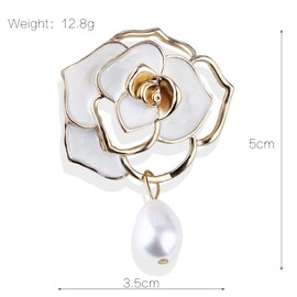 Kaichen Camellia Brooches and Pins for Women Fashion Flower Brooches for Women Elegant Broches Costume Jewelry Brooch Lady Pins