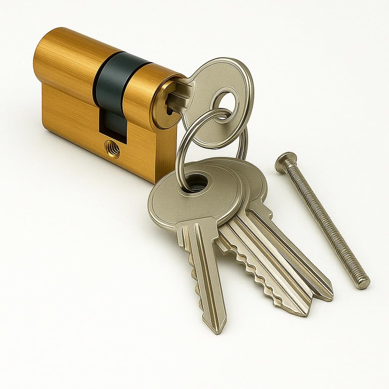 Euro Profile Cylinder 60 mm Solid Brass - Security Door