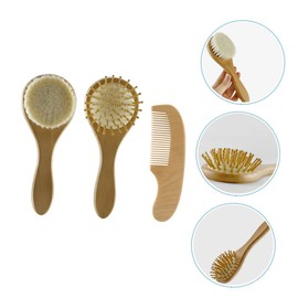 DOITOOL Baby Hair Brush Set Boys and Girls Shampoo Brush Comb Kit Gentle Scalp Care for Newborns