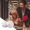 URROMA 1 Pack Ring Box for Wedding Ceremony, White Velvet