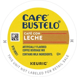 Café Bustelo Café con Leche Flavored Espresso Style Coffee, 96 Keurig K-Cup Pods