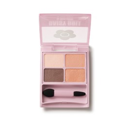 DAISY DOLL by MARY QUANT O-01 Eye Color Palette, Nude Poppy Orange, 0.2 oz (5.1 g), Mat, Sheer Color, Gradient, High Brightness Glitter Blend, Eye Shadow