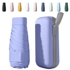 Sykerout Umbrella, Mini Umbrella, Pocket Umbrella, Compact Umbrella, Mini Foldable Travel Umbrella, Small with Case, UV Umbrella, purple
