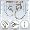 KAMANINA Decorative Curtain Drapery Holdbacks for Wall, Antique Silver Curtain