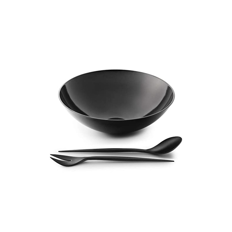 Krenit Salad Servers, Melamine, black, Standard