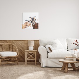 Stupell Industries Happy Goat Smiling Animals Canvas Wall Art, Design by Diane Fifer