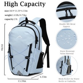 Laptop Backpack for Women 15.6 Inch Travel Backpack for Men College Bookbag Lightweight Outdoor Sports Hiking Daily Daily Computer Work Casual, blue, L