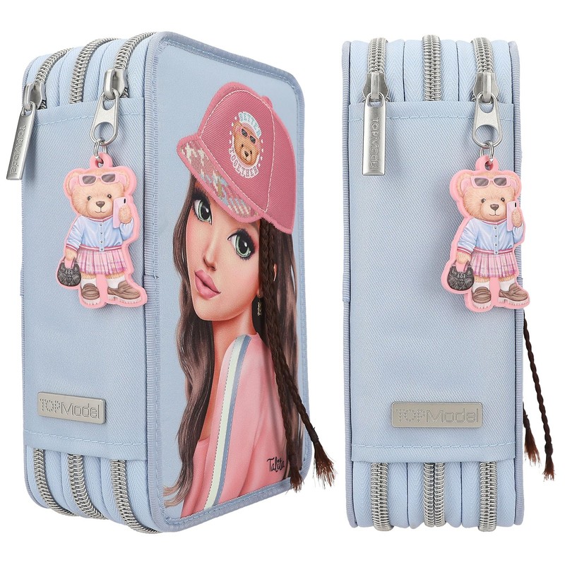 Depesche TOPModel Team Teddy 13010 Filled 3-Compartment Pencil Case in
