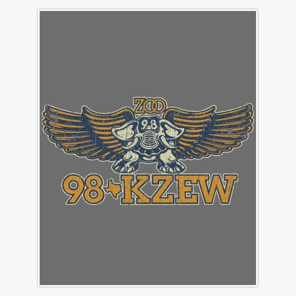 KZEW 98 Dallas 1973 Bumper Sticker Vinyl Decal 5"