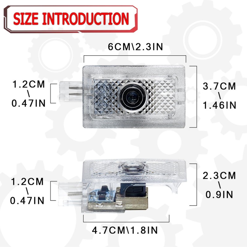 2pcs Never Fade Car LED Door Logo Compatible for 300