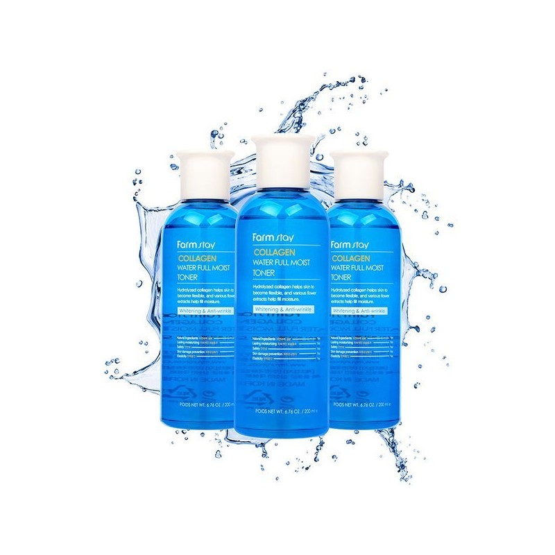 Farm Stay 팜스테이 콜라겐 워터 풀 모이스트 토너 200ml Farmstay