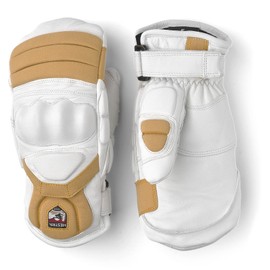 Hestra Impact Racing Jr. Leather Mitten for Kids I Insulated Mitten for Skiing, Racing - White - 3
