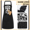 Hoolerry 6 Pcs Kitchen Apron Dish Towels Oven Mitts and