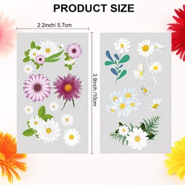 Qpout Pack of 110 Flowers Temporary Tattoos for Women Girls Children Fake Waterproof Realistic Arm Hand Neck Wrist Tattoos Decoration Birthday Party Gifts Party Bags