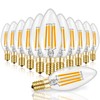 Hizashi 90+CRI Candelabra LED Light Bulbs 60 Watt, 2700K Warm