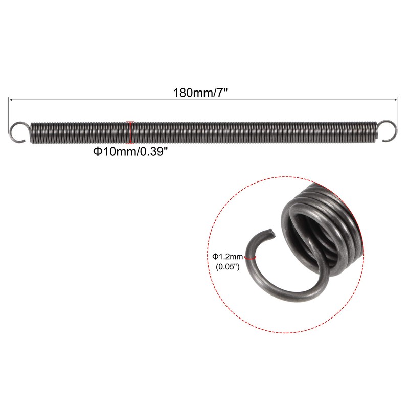sourcing map Compression Spring 10 mm OD 1.2 mm Wire