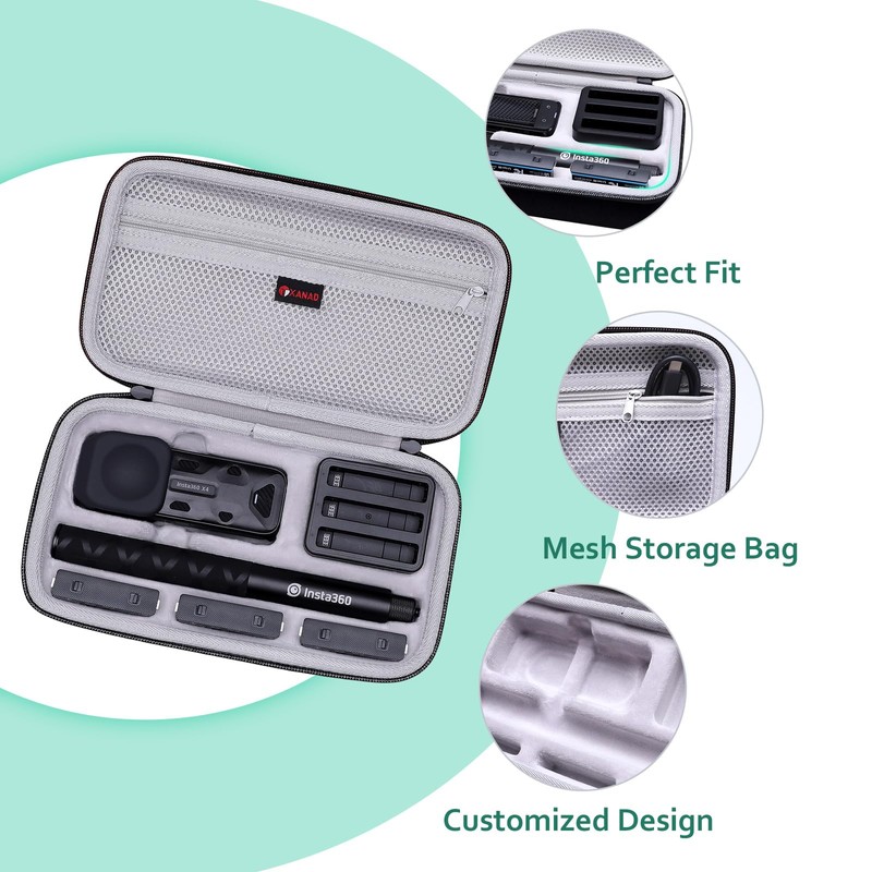 XANAD Camera Case for Insta360 X4 8K Waterproof 360 Action