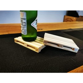 Pallet Coasters - Mini Wooden Palette - Wooden Coaster - Palette 12cm - Decorative Pack of X4