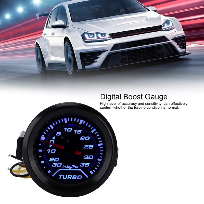 Turbo Boost Gauge Kit, 12 V Turbo Boost Manometer 52