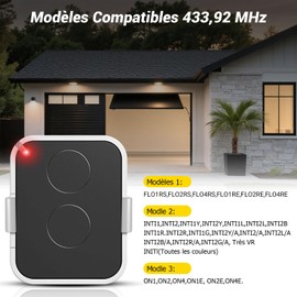 3 x Compatible Nice Era ONE2/ON2E/ON4E/ON1E 433.92MHz Remote Control Garage Door Rolling Code 2 Channels White