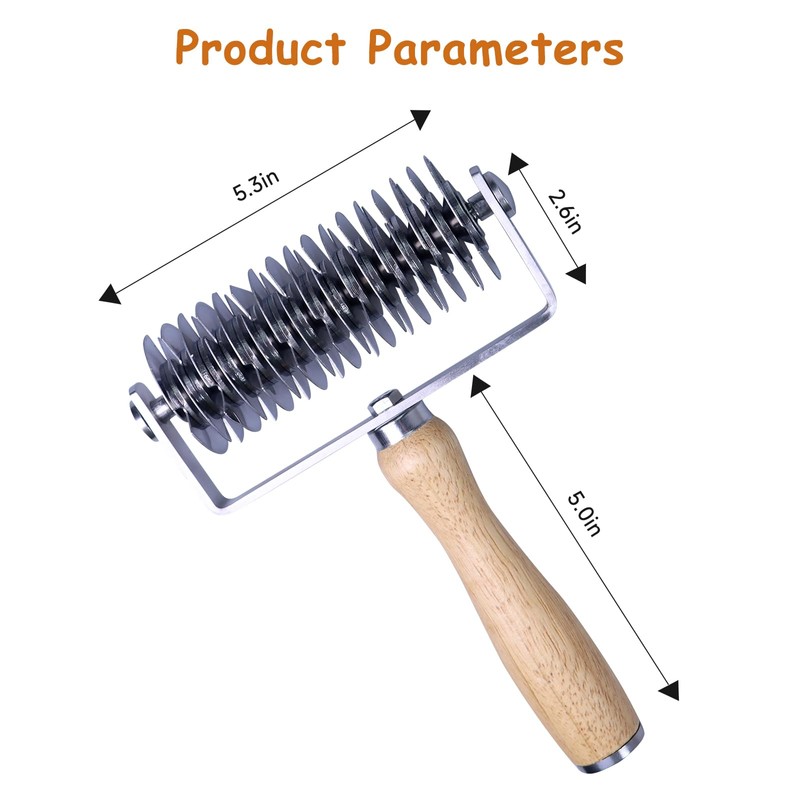 Stainless Steel Pastry Lattice Cutter, Lattice Dough Wheel Cutter with
