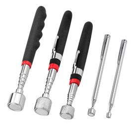 Pack of 5 Magnetic Telescopic Rod Recording Tool, Extendable Magnetic Recording Tool, Telescopic Magnet, Durable Telescopic Magnetic Collector (1.5LB, 3LB, 10LB, 15LB, 20LB)