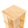 Unbranded 3 Tiers 360 Rotating Bookshelf Display Floor Standing Wood