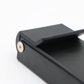 Hsthe Sea Door Stopper Stainless Steel Folding Door Stopper with Non-Slip Rubber Head Door Stopper Easy Pedal Kick-Down Door Stopper for Garage Door, Home (Black)