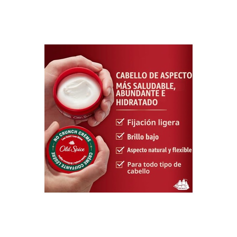 Old Spice Crema de peinado para hombres, baja sujeción mediabajo