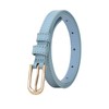 Skinny Leather Belt (Blue)