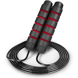 ProsourceFit Speed Jump Rope up to 8 Foot Adjustable Length for Men and Women, Foam Handles, Ultra Light Rope for Boxing, Jumping Exercises and
