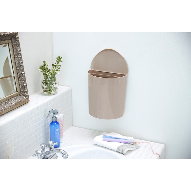 Isetou Merna Mini Trash Can with Lid, Small Storage Bin,