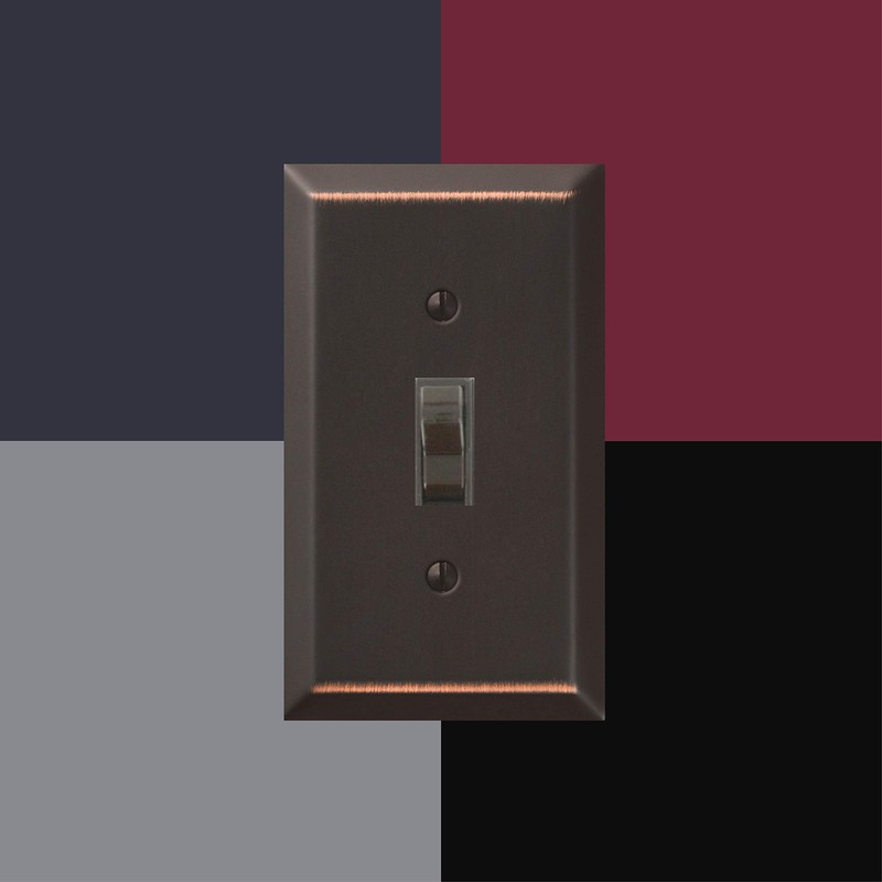 Amerelle 163RDDB Century Wallplate, 1 Rocker / 1 Duplex Outlet,