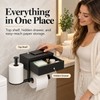 Wall-Mounted Toilet Paper Holder with Drawer – No-Drill Bathroom Tissue