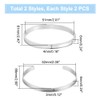 UNICRAFTALE 4Pcs 2 Styles Grooved Cuff Bangle 5.1cm Inner Stainless