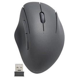 Elecom M-SH20DBSKBK Wireless Mouse, SHELLPHA Wireless Mouse, 2.4 GHz, Silent, Antibacterial, 5 Buttons, Black